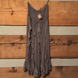 Earth Bound strapless lavender dress